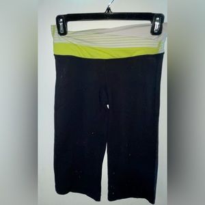Lululemon Crop with Striped Waistband